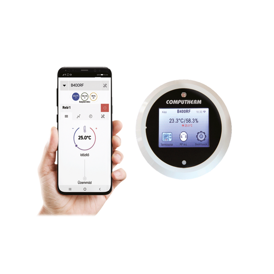 Computherm B400RF WiFi termosztát vezeték nélküli hőérzékelővel