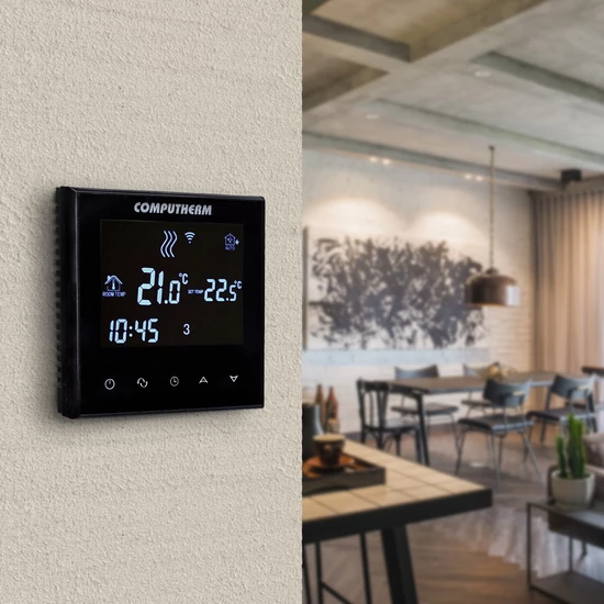 Computherm E300 padló érzékelő WiFi, fekete termosztát