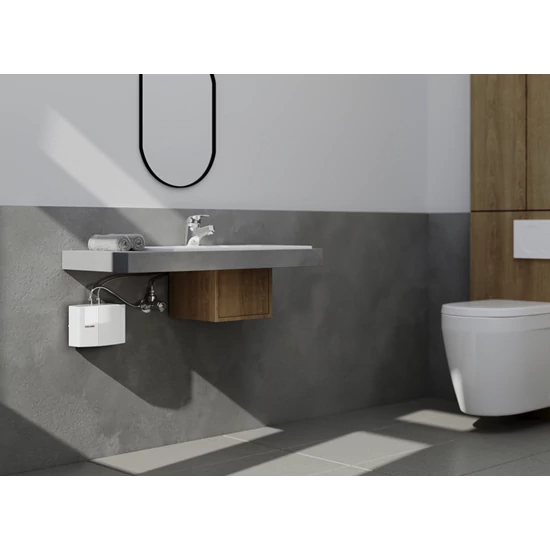 Kis teljesítményű, átfolyó rendszerű elektromos vízmelegítők Hidraulikusan vezérelt, pult alatti, egy vízvételi hely, 400 V